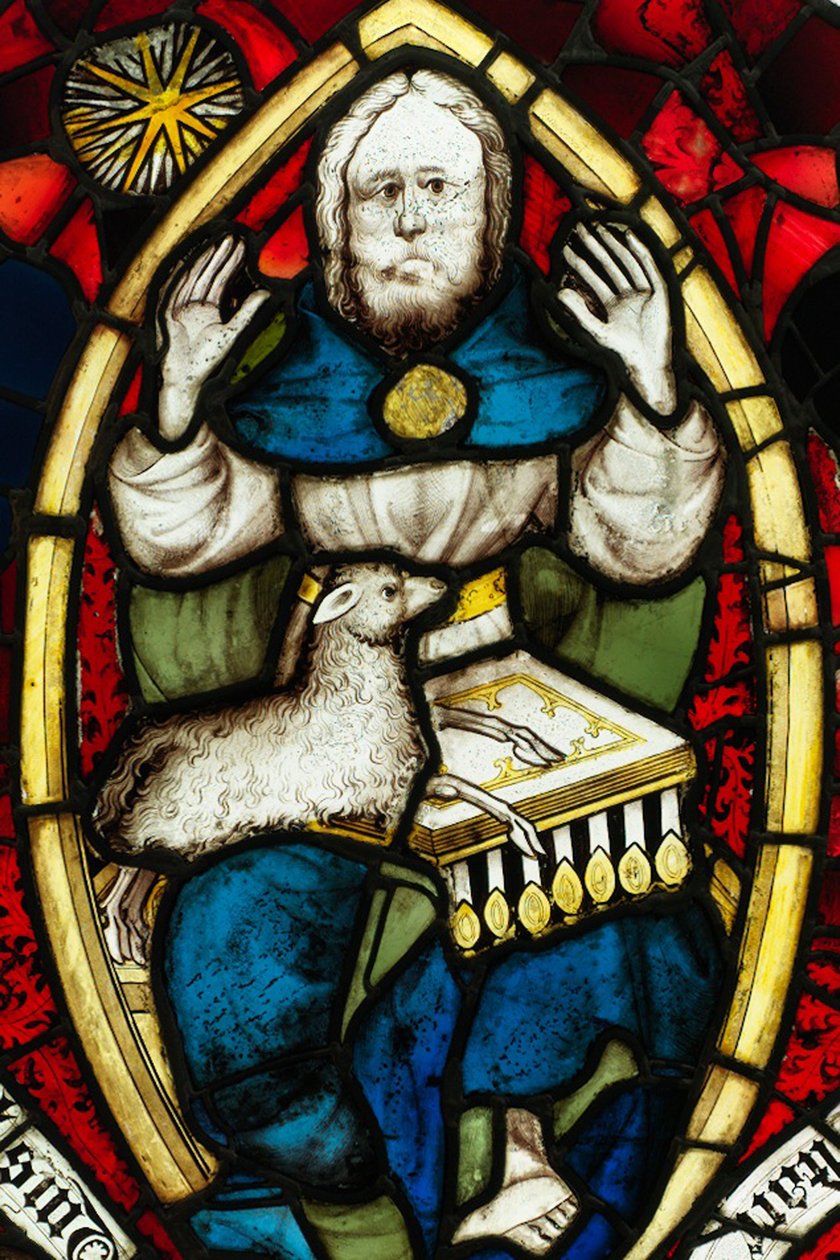 Seção conservada da Grande Janela Leste na York Minster: &39;A Abertura do Sexto Selo&39; de English School
