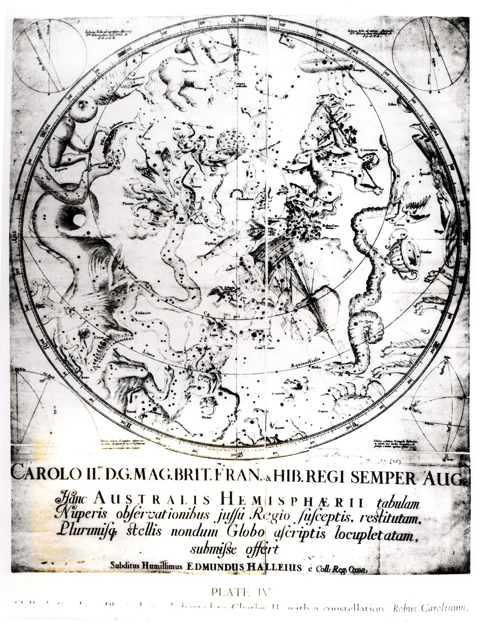 Constelações do Hemisfério Sul, da &39;Sinopse dos Cometas&39; de Sir Edmund Halley (1656-1742) 1705 de English School