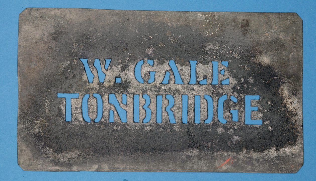 Estêncil de cobre de W. Gale, Tonbridge (cobre) de English School