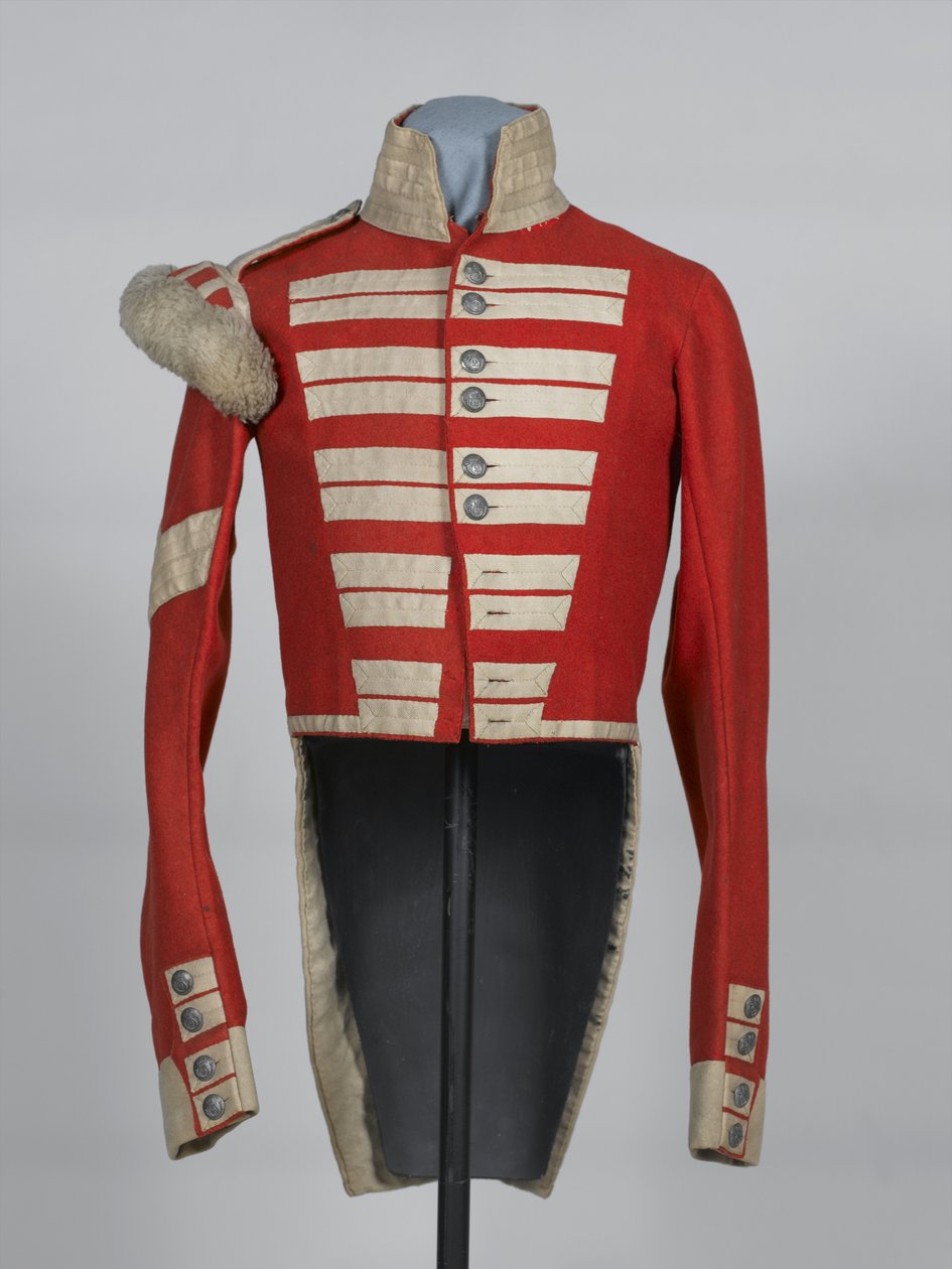 Os corpetes vestem completamente o coatee, ò regimento europeu, luz, Bombaim, c.1850 de English School