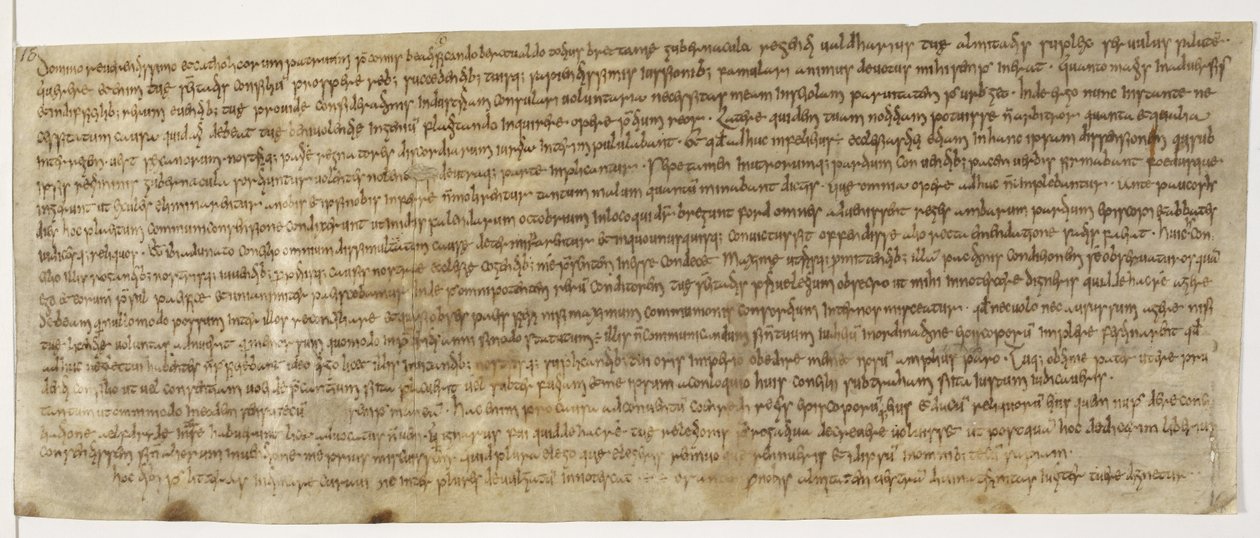 Algodão Augustus ii 18, Wealdhere carta, c.704, primeira carta de encerramento de English School