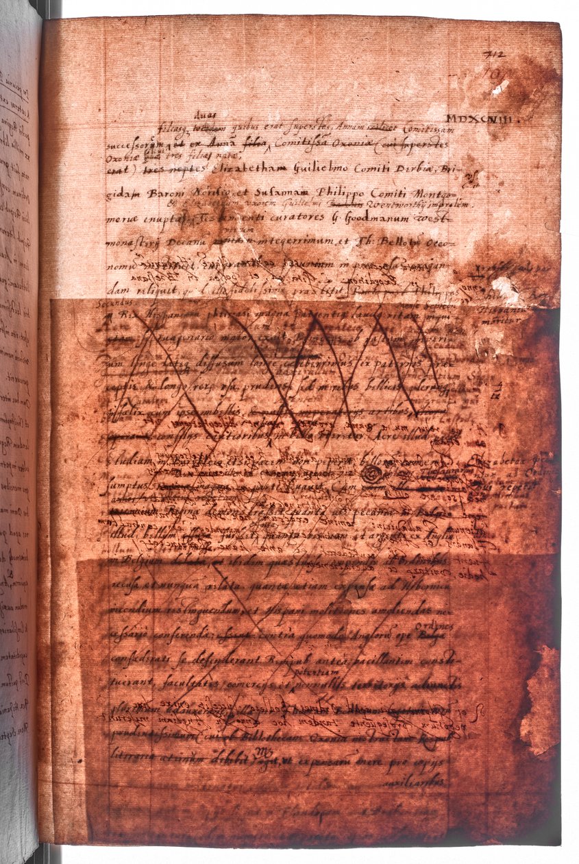 Algodão MS Faustina F III, f. 107r (luz transmitida) de English School