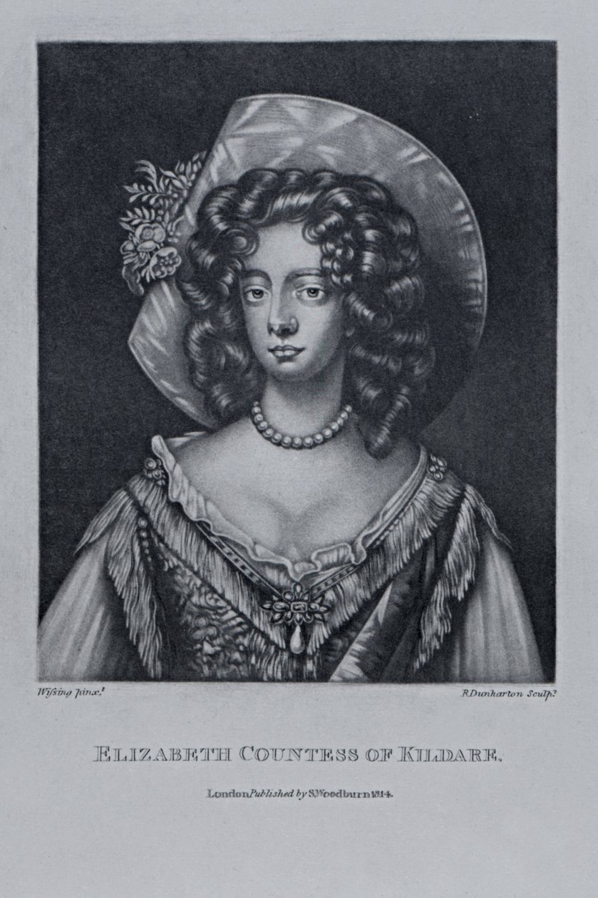 Condessa de Kildare, de "Personagens Ilustres na História Britânica", de Richard Earlom e Charles Turner, 1815 de English School
