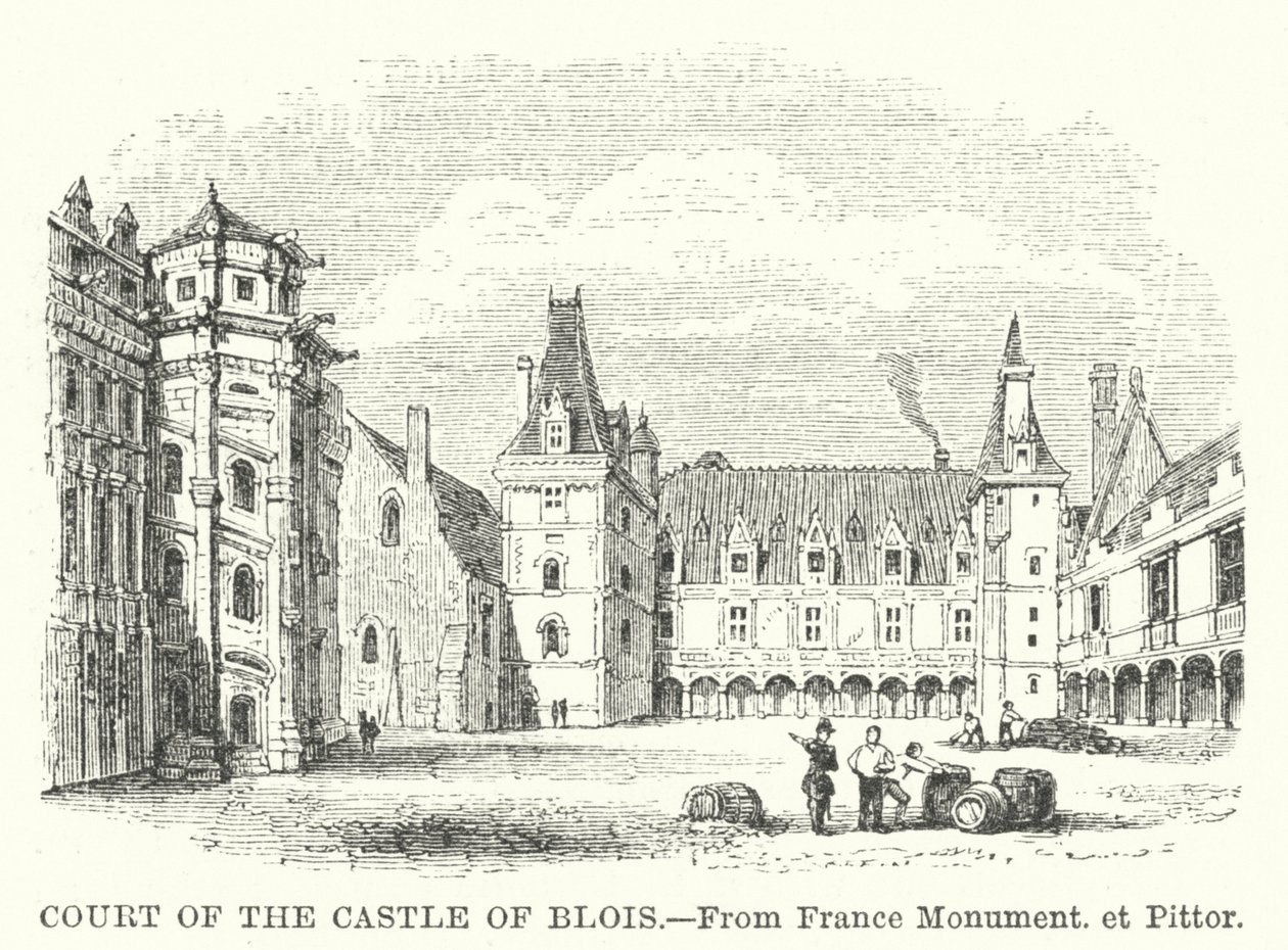 Tribunal do Castelo de Blois (gravura) de English School