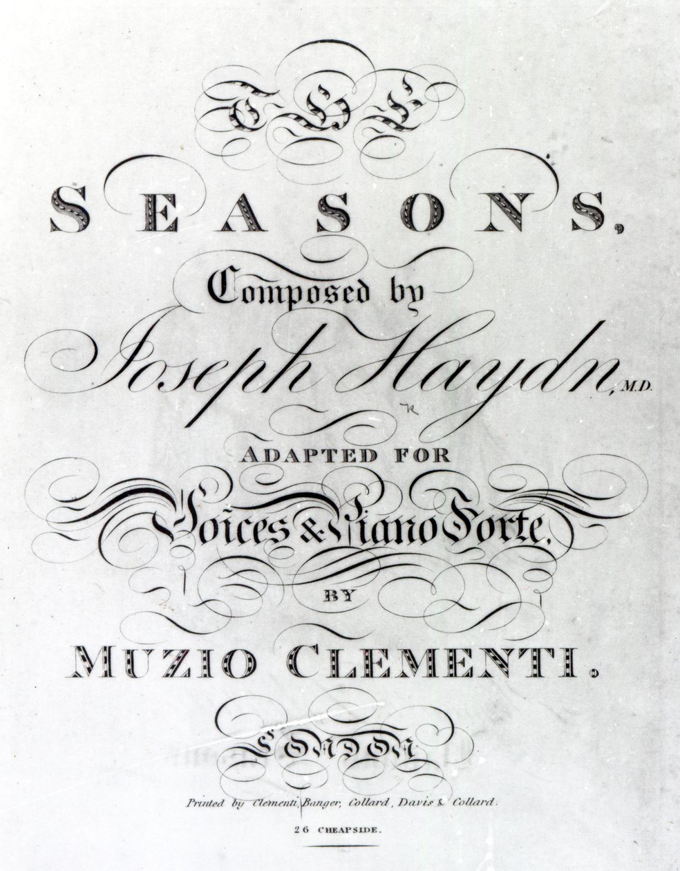 Capa da súmula de &39;Seasons&39; de Joseph Haydn (1732-1809) de English School