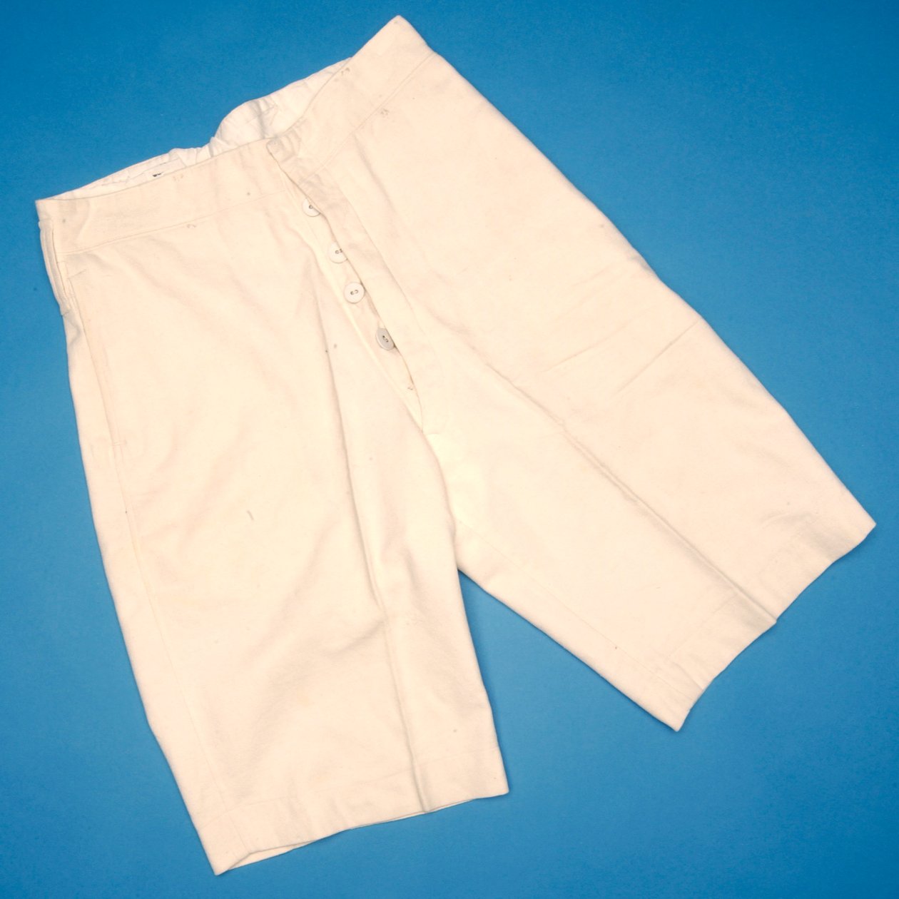 Bermudas de flanela creme, início do século XX (algodão) de English School