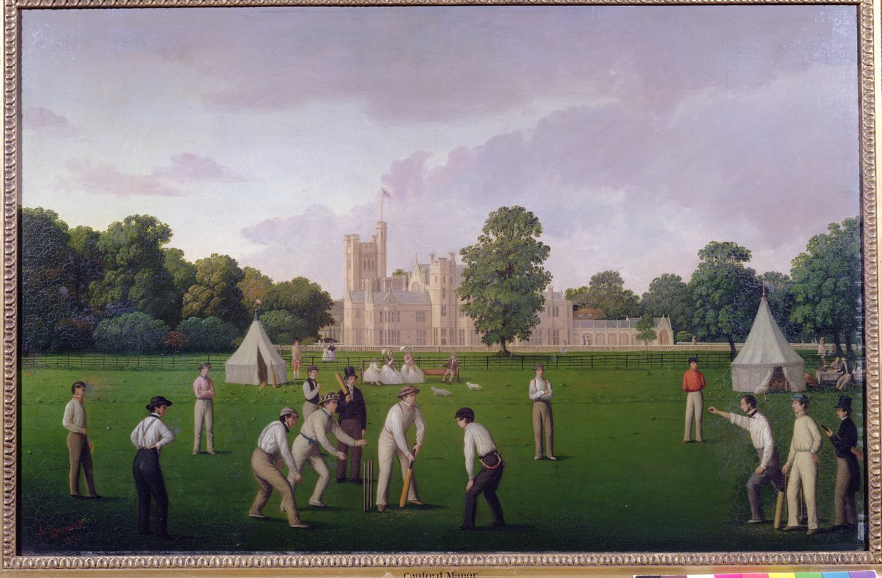 Críquete em Canford Manor, 1855 de English School