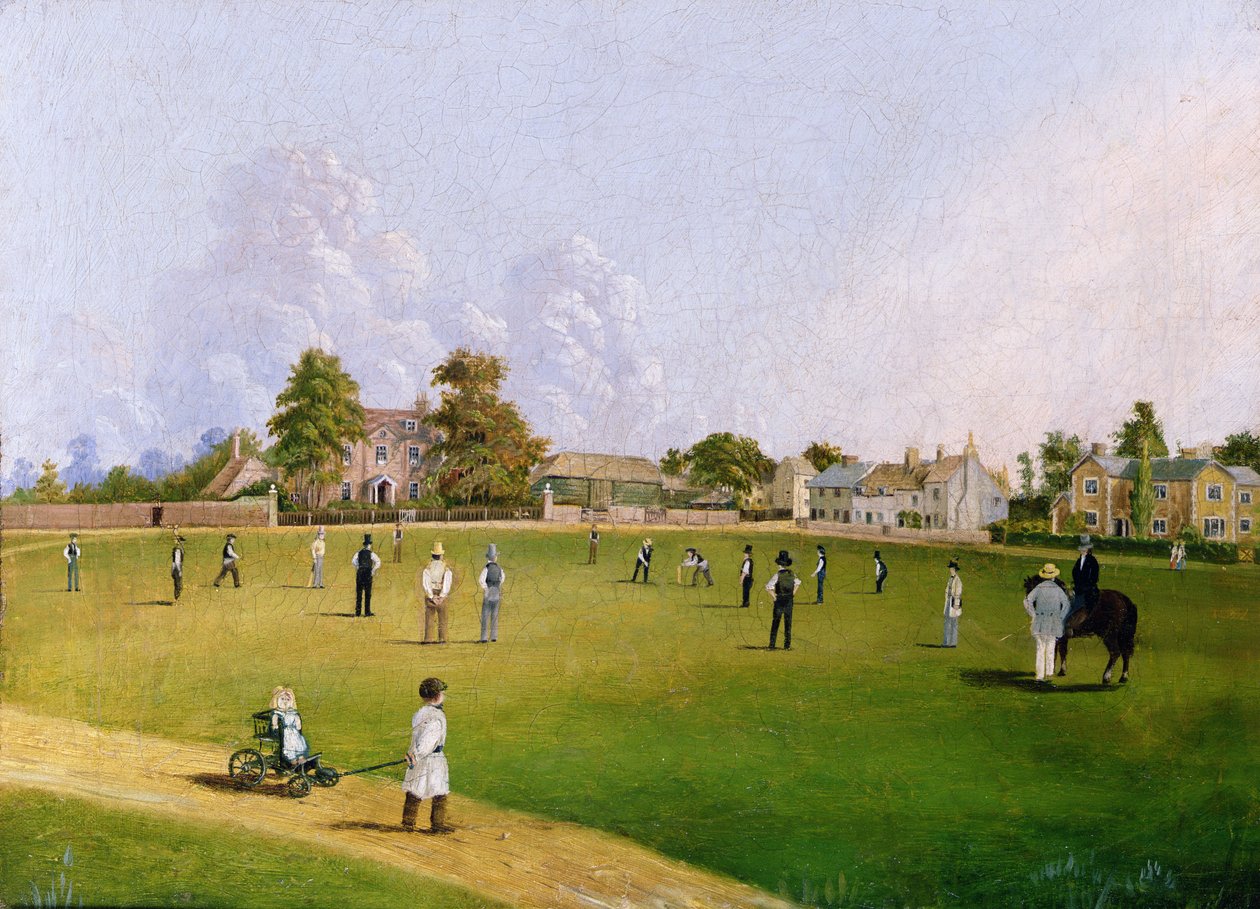 Críquete em Mitcham Green de English School