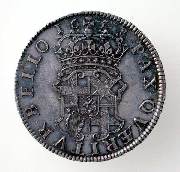 Coroa de Oliver Cromwell (1599-1658), London Mint, 1658 (reverso) (prata) (para anverso ver 168061) de English School