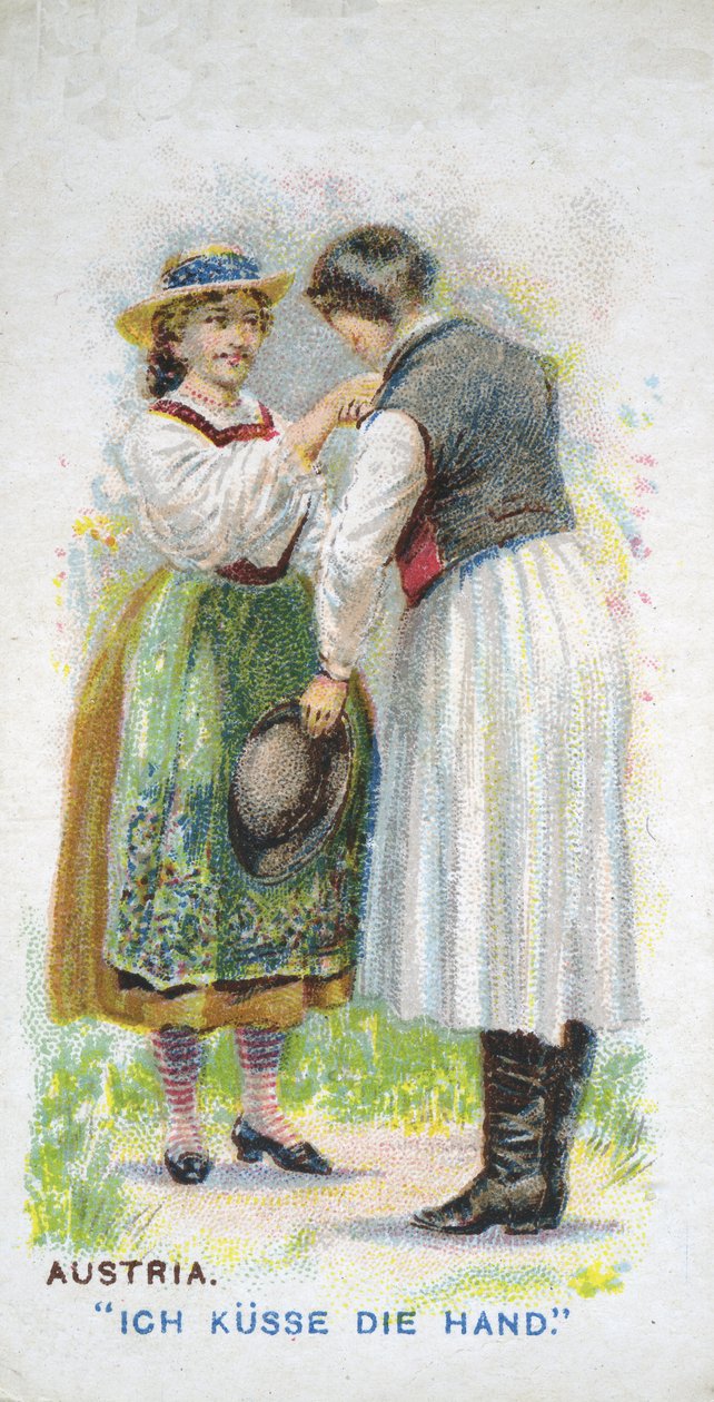 Cumprimento habitual na Áustria, 1907 de English School
