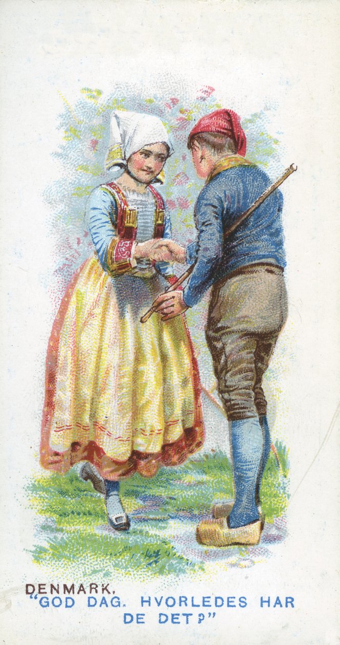 Cumprimento habitual na Dinamarca, 1907 de English School