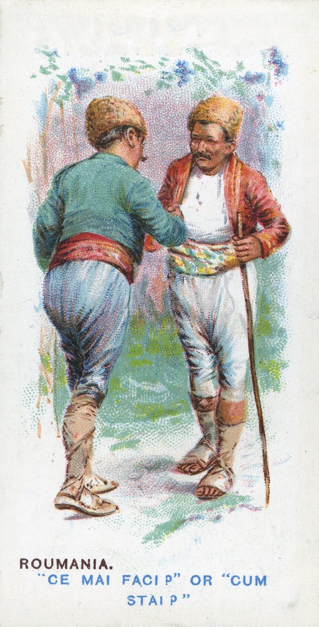 Cumprimento habitual na Romênia, 1907 de English School