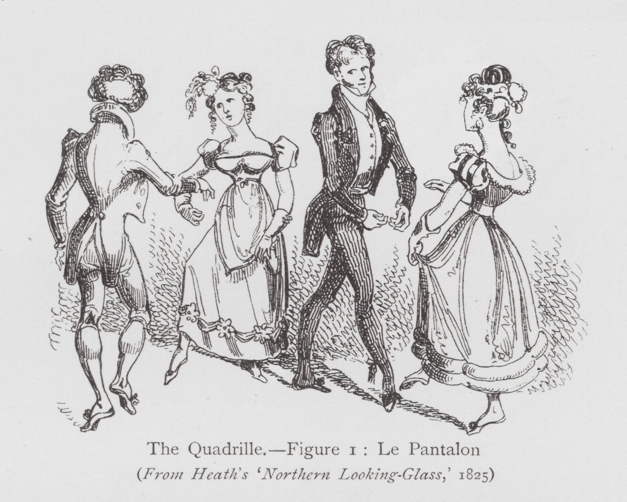 A dançar: A Quadrilha, Figura 1, Le Pantalon (litho) de English School