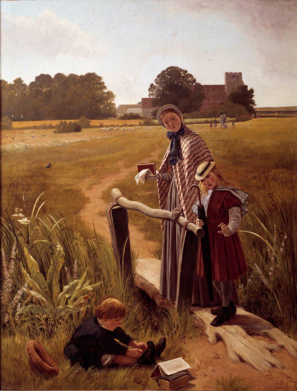 Partida para a Pintura de Massa da Escola de Inglês. Museu de Belas Artes de Orleães do século XIX de English School