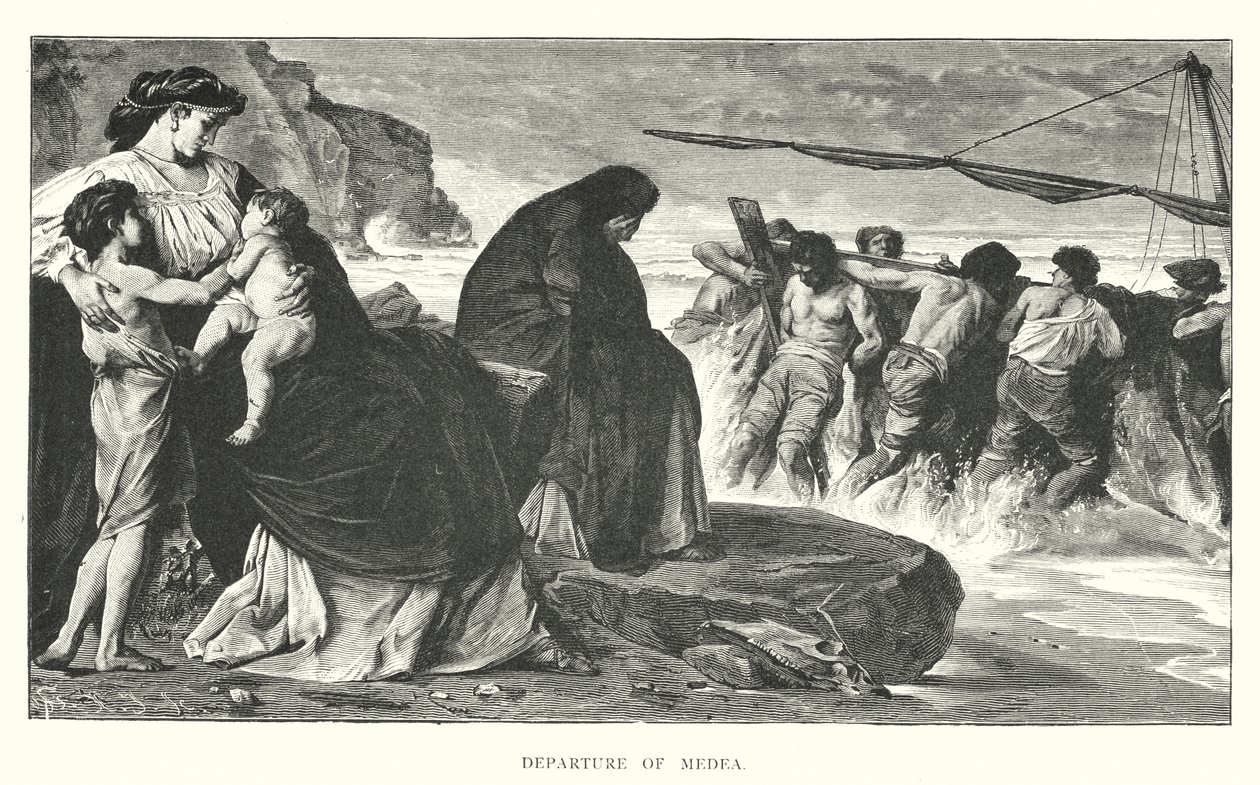 Partida de Medeia (gravura) de English School