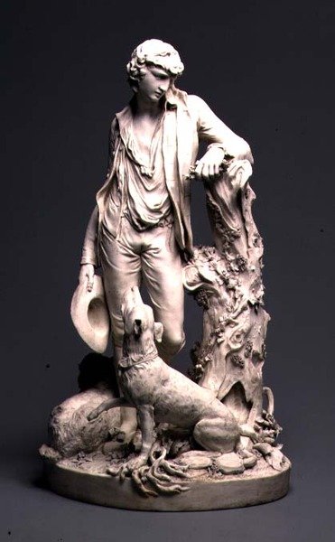 Derby shepherd, c.1795 (porcelana de biscoito) de English School