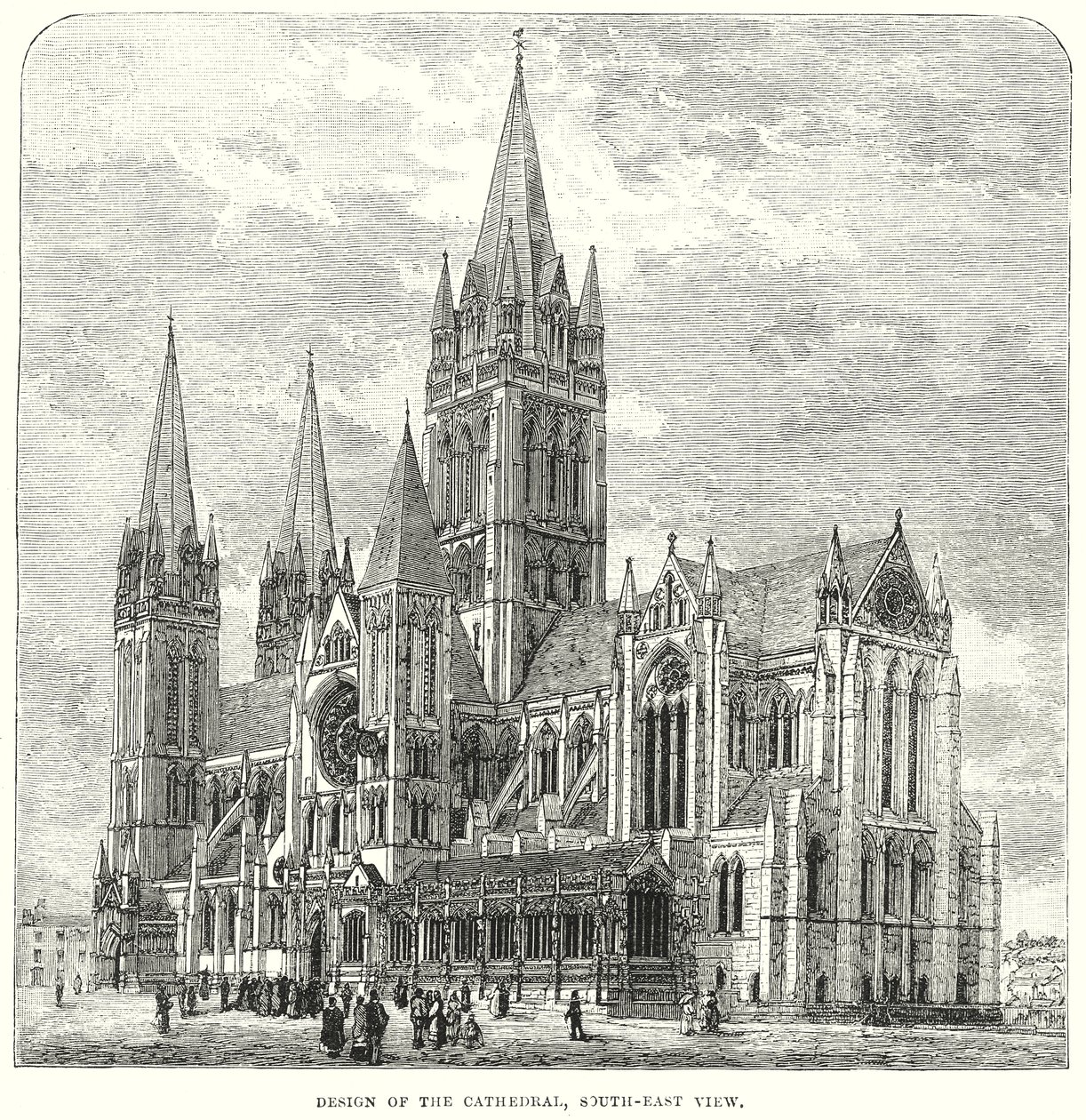 Projeto da Catedral, vista sudeste (gravura) de English School