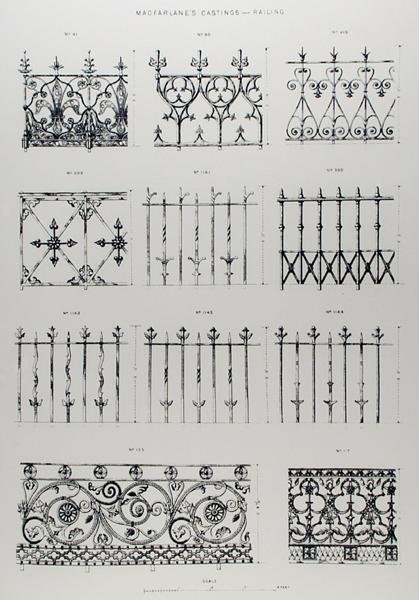 Desenhos para grades de ferro fundido, da 