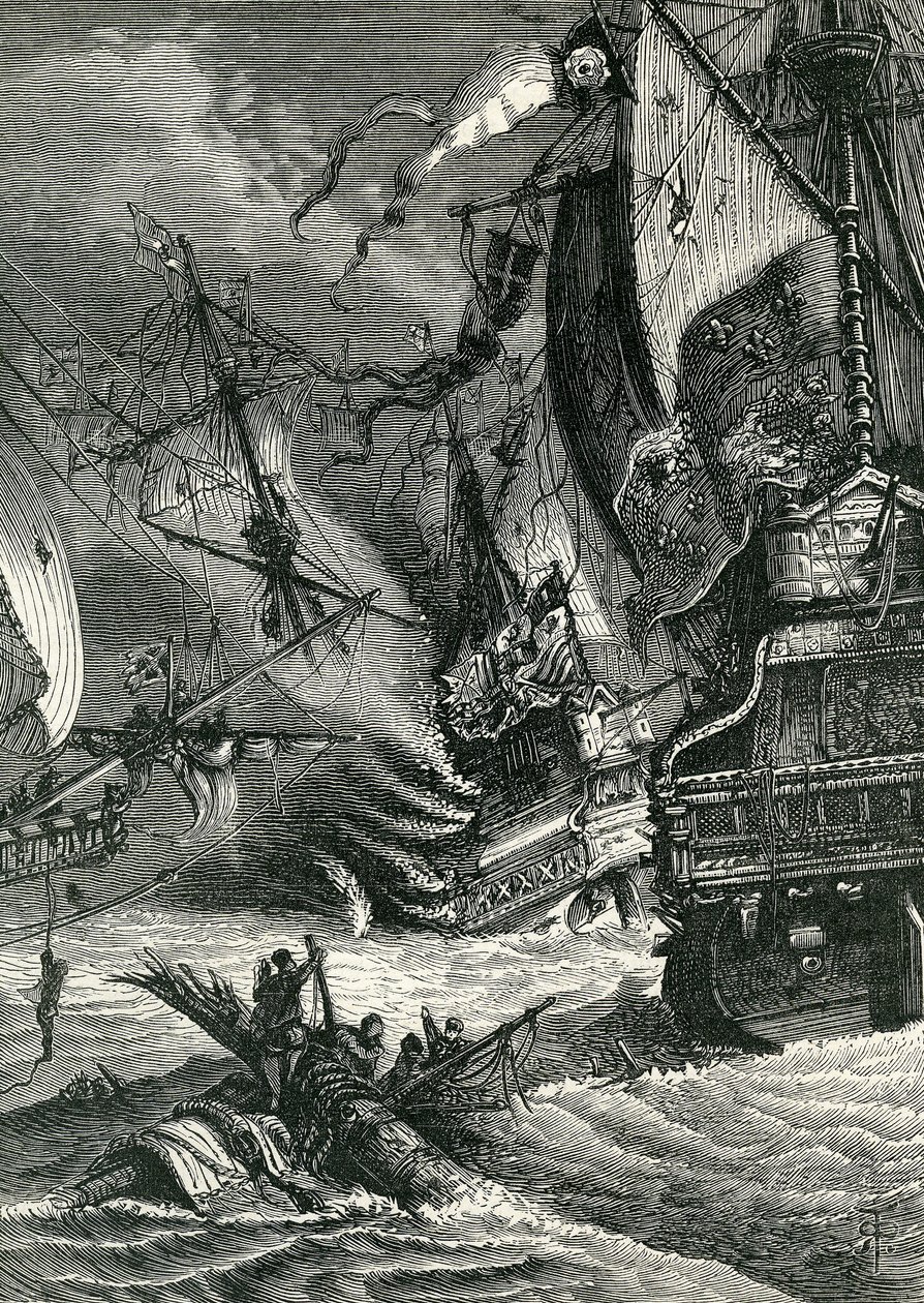 Destruição da Armada Espanhola, 1865 de English School