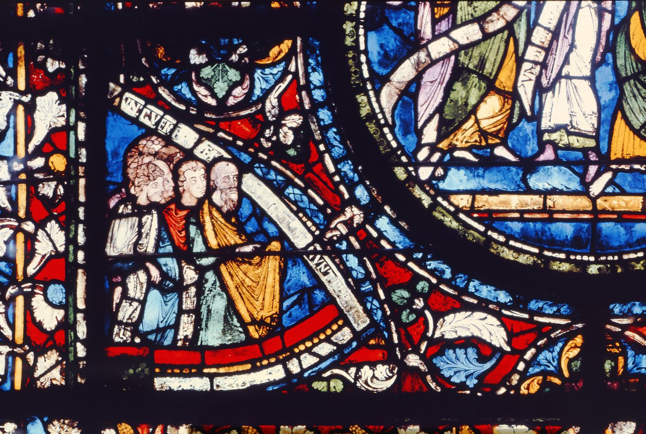 Pormenor da janela norte do Coro, finais do século XII (vitral) de English School