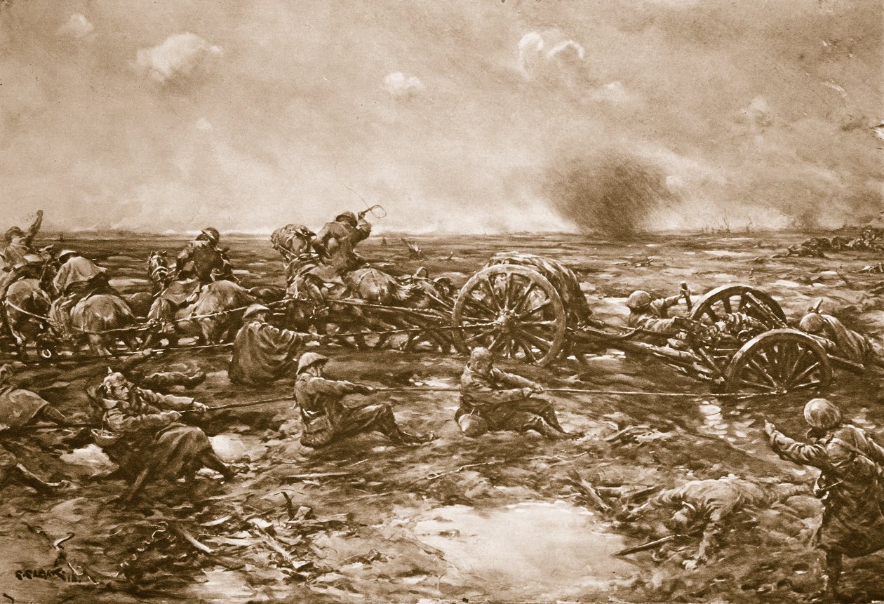 Dificuldades do transporte de armas, 1914-19 de English School