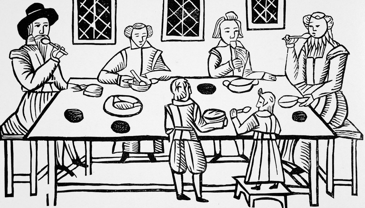 Jantar em casa, das baladas de Roxburghe de English School