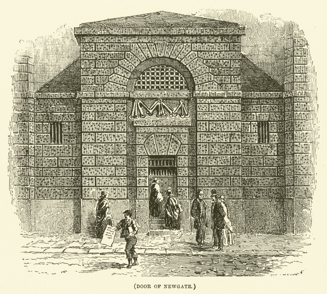 Porta de Newgate (gravura) de English School
