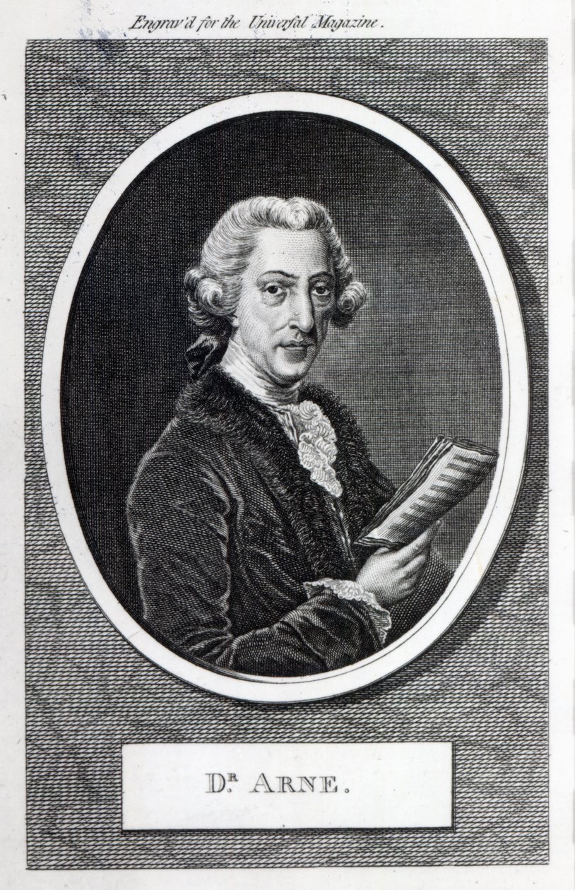 Dr. Arne, gravado para &39;The Universal Magazine&39;, 1787 (gravura) (foto bw) de English School