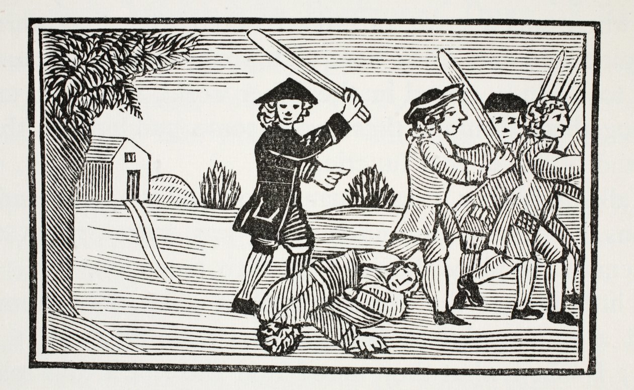 Dr. Fausto truque em vinte alunos, ilustração de Chap-livros do século XVIII por John Ashton, pub. 1882 de English School