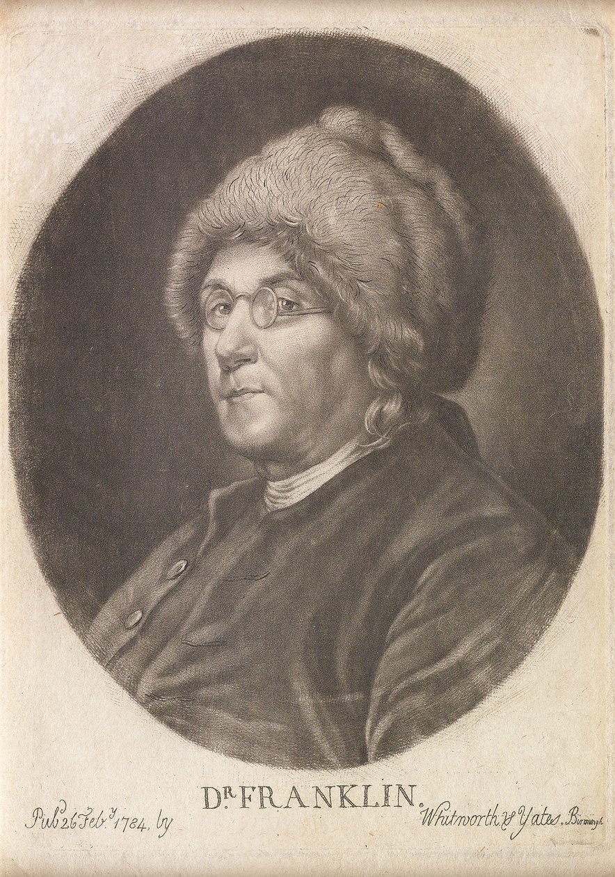 Dr. Franklin, 1784 (mezzotint) de English School