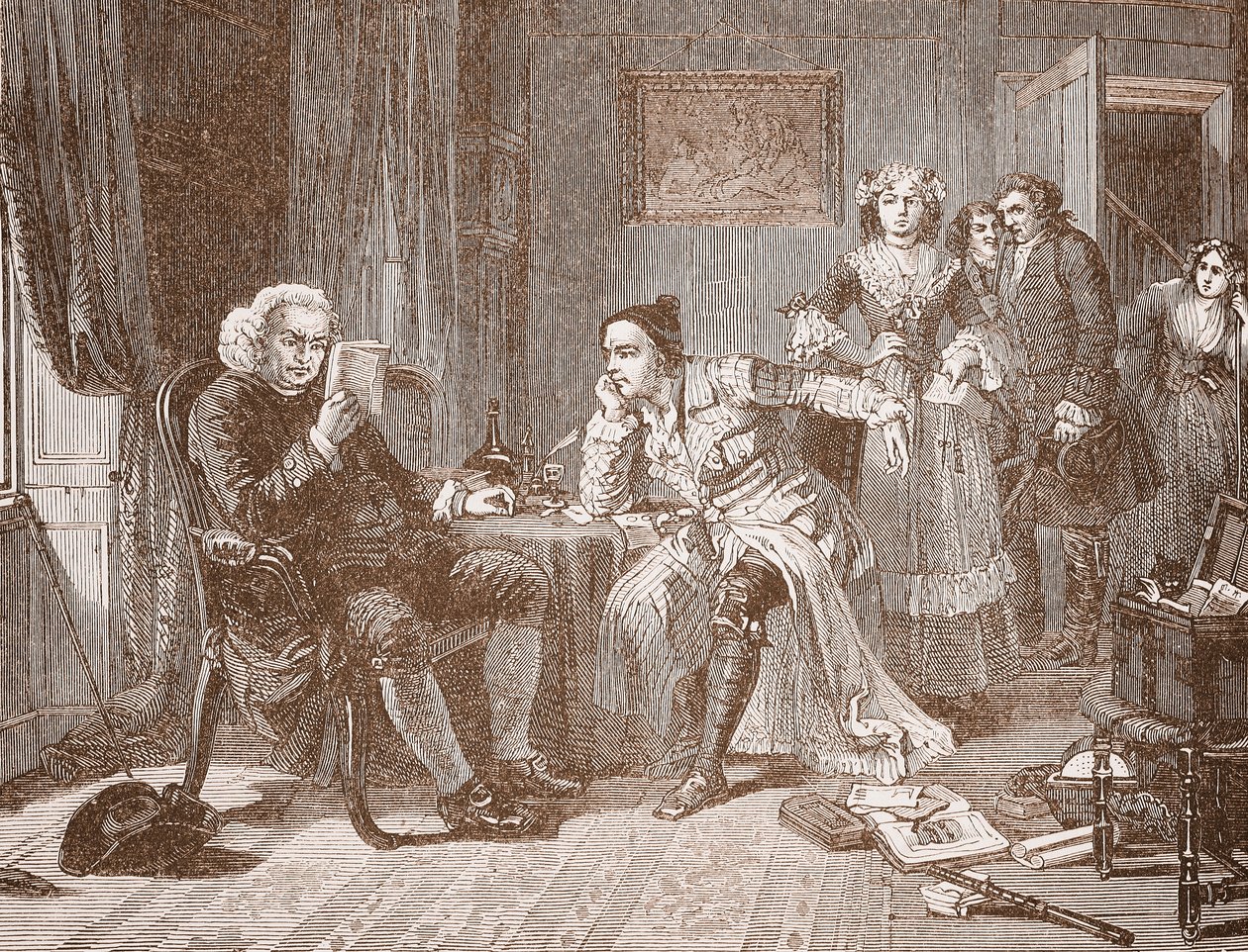Dr. Johnson resgatando Goldsmith de sua proprietária de English School