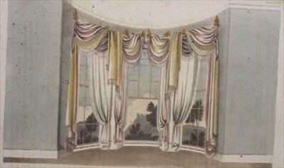 Draperies para janelas circulares, pllate 108 do Ackermann