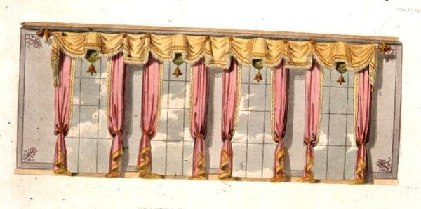 Cortinas da Sala de Desenho, placa 92 do Ackermann