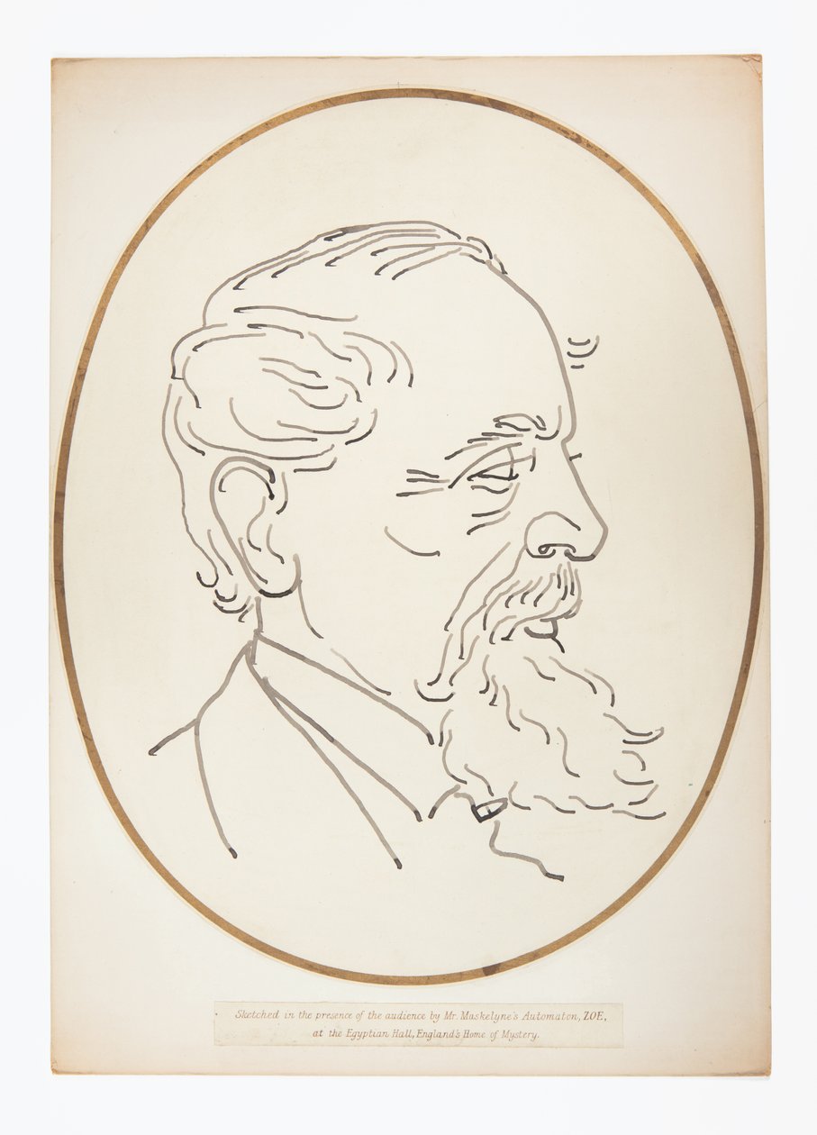 Desenho de Charles Dickens pelo Sr. Maskelyne