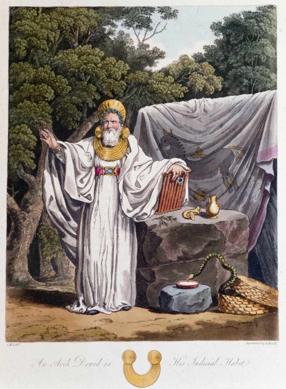 Druid - em "Celtas e Godos, costumes dos habitantes das Ilhas Britânicas do início do século VI e das nações góticas da costa ocidental do Báltico", por S.R. Meyrick e Ch. Smith de English School