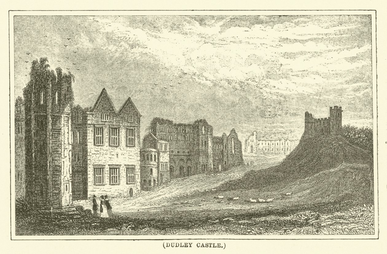 Castelo de Dudley (gravura) de English School