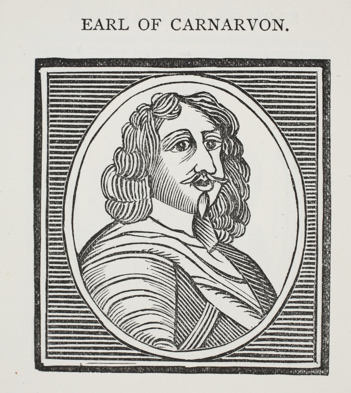 Conde de Carnarvon, ilustração dos Chap-livros do século XVIII por John Ashton, bar. 1882 de English School