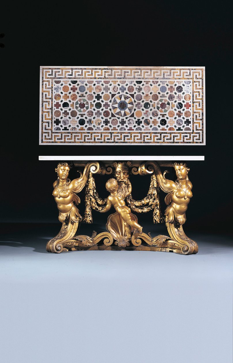 Mesa lateral antiga de George II, desenhada por Richard Boyle e William Kent de English School