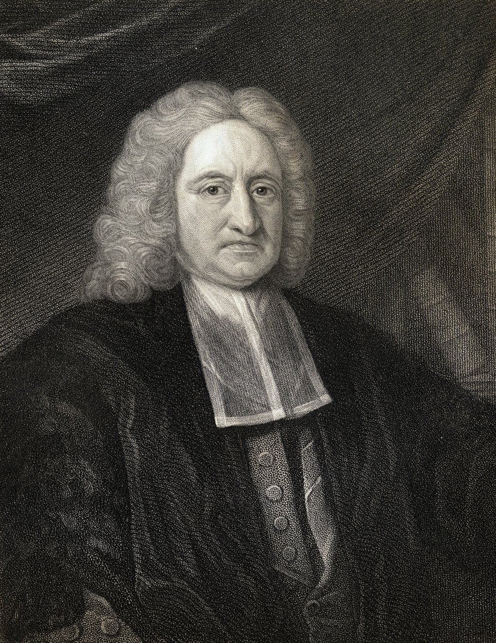 Edmond Halley (1656-1742) da Gallery of Portraits, publicado em 1833 de English School