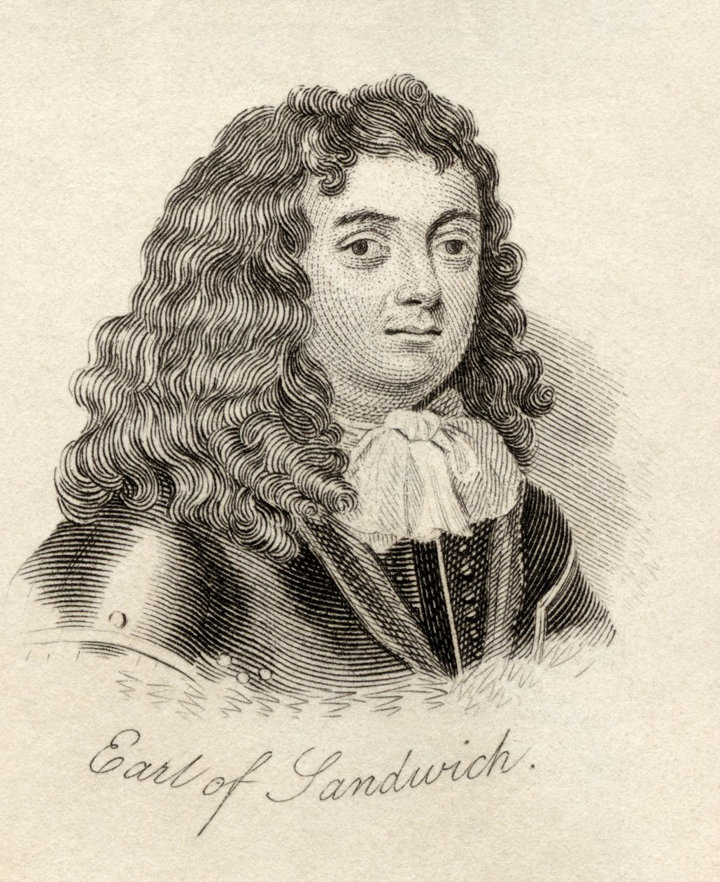 Edward Montagu, do &39;Crabb&39;s Historical Dictionary&39;, publicado em 1825 de English School