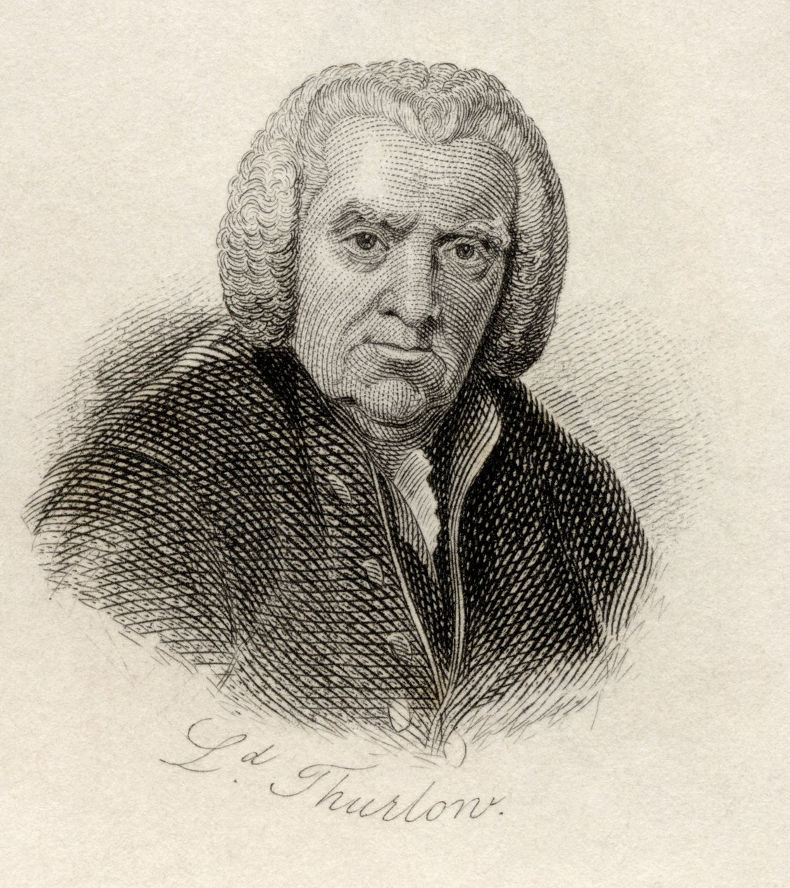 Edward Thurlow, do &39;Crabb&39;s Historical Dictionary&39;, publicado em 1825 de English School