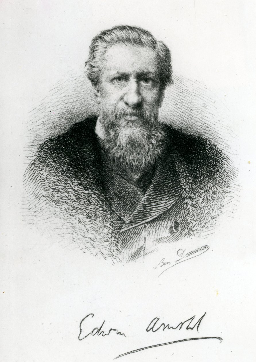 Edwin Arnold (1832-1904) (gravura) de English School