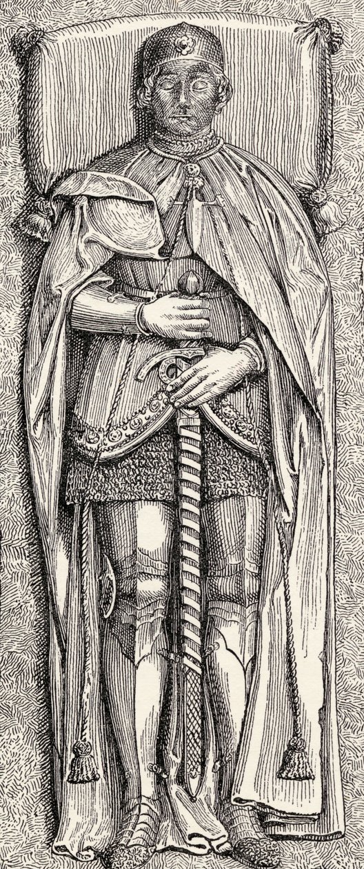 Efígie de Álvaro de Luna, de &39;Espanha: Um resumo da história espanhola da conquista moura à queda de Granada, 711-1492&39;, de Henry Edward Watts, publicada em 1893 de English School