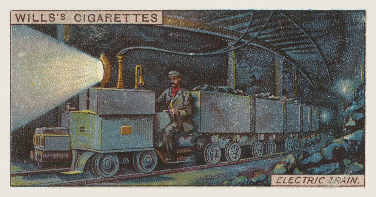 Comboio elétrico (cromolitho) de English School