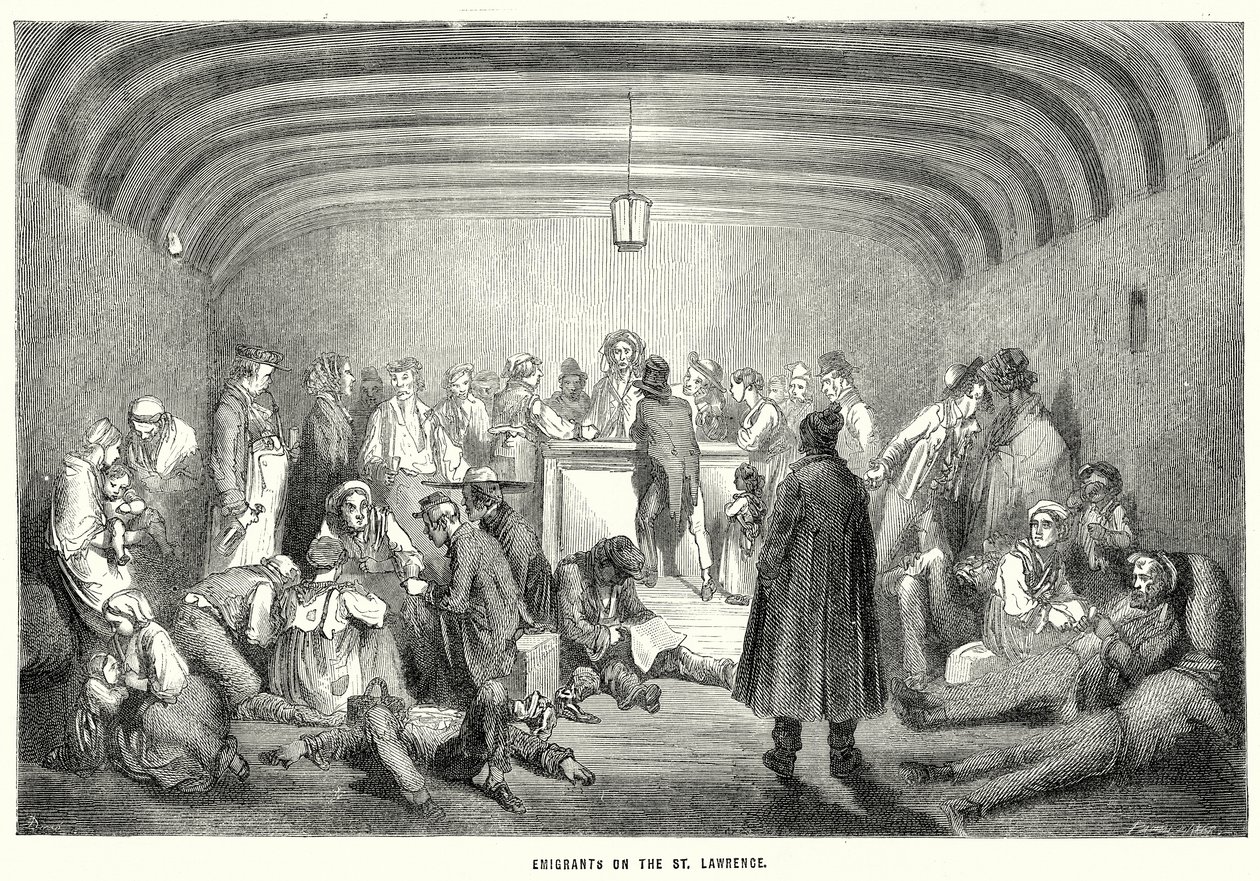 Emigrantes no São Lourenço (gravura) de English School