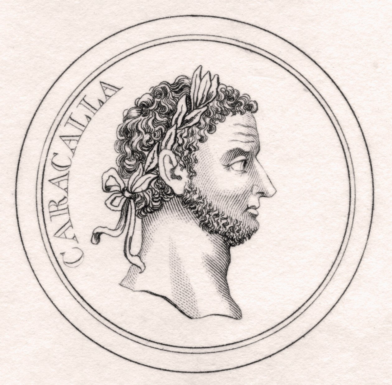 Emperor Caracalla, do &39;Crabb&39;s Historical Dictionary&39;, publicado em 1825 de English School