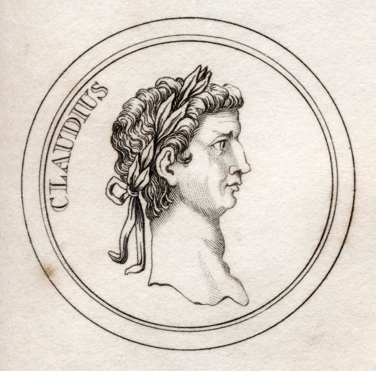 Imperador Claudius, do &39;Crabb&39;s Historical Dictionary&39;, publicado em 1825 de English School