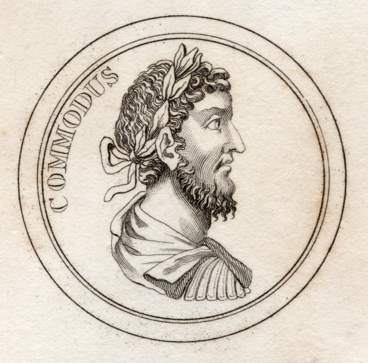 Emperor Commodus, do &39;Crabb&39;s Historical Dictionary&39;, publicado em 1825 de English School