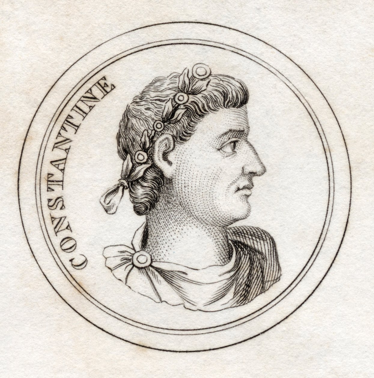 Imperador Constantino, do "Dicionário Histórico de Crabb", publicado em 1825 de English School