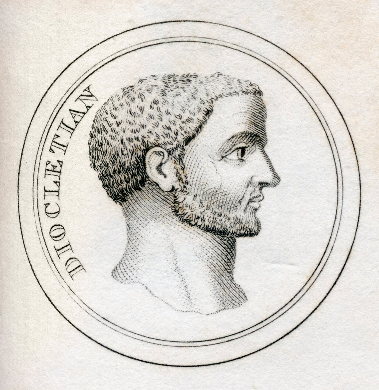 Imperador Diocleciano, do "Dicionário Histórico de Crabb", publicado em 1825 (lito) de English School